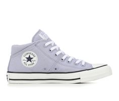 Give your wardrobe a new infusion of fun with these Converse® Madison Mid Sneakers. In this new twist on a classic favorite, you'll rock standout style with the lightly textured fabric upper. The contrasting colors will give you that added pop of style to help set off all your favorite casual styles. All Star branding details, Classic rubber toe cap and textured toe bumper, Cushioned footbed, Lace-up closure for a secure fit, Vulcanized midsole with sidewall trim, Rubber traction outsole, Soft c Converse Madison Mid, Star Branding, Mid Sneakers, Lilac White, Mid Top Sneakers, Casual Styles, Mid Top, Converse Chuck Taylor All Star, Women's Converse