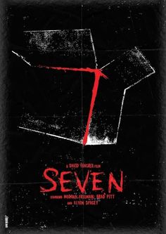 the poster for seven, which features an image of a box with a cross on it