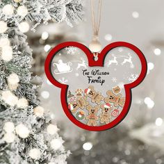 Personalized Gingerbread Mickey Mousef Family Ornament Mickey Mouse Family, Gingerbread Family, Personalized Family Ornaments, Disney Christmas Ornaments, Ornament Cookies, Family Ornaments, Disney Ornaments, Family Christmas Ornaments, Personalized Gifts For Kids