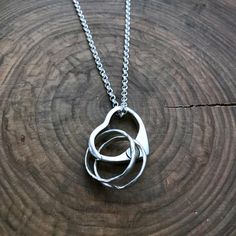 Sterling Silver Necklace Ring Holder Heart Pendant Ring | Etsy Wedding Ring Pendant Necklace, Necklace Made From Wedding Rings, Wedding Ring Holder Necklace, Wedding Ring Necklace Holder, Necklace Ring Holder, Ring Holder Pendant, Wedding Ring Holder, Ring Holder Necklace, Ring Holder Wedding