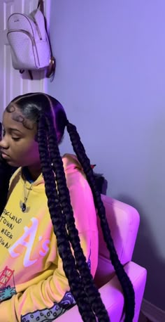 Double Dutch Braid Black Women, 2 Braids Box Braids, 2 Ponytails 4 Braids, 4 Plats Hairstyles, Trending Braid Styles 2023, Jayda Wayda Braids 5 Braids With Heart, Slick Hairstyles Braids, Hair Styles Braids Curly