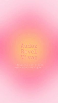 an orange and pink background with the words audiaz revel vivez