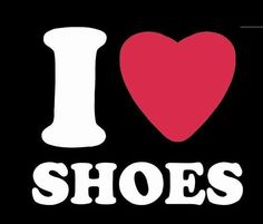 i love shoes sticker on a black background