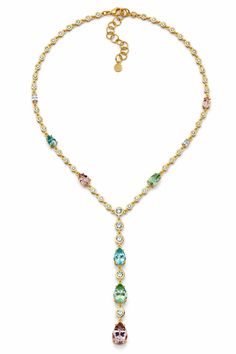 Buddha Mama natural to heated set of 3 paraiba tourmaline pears set on round diamond chain with pear shaped blue paraiba, pear shaped pink tourmaline stones with diamond pears in between. Paraiba Tourmaline (3.1ctw) Blue Paraiba (0.85ctw) Pink Tourmaline (1.46ctw) Diamond (0.235ctw) Length: 14+2" extender 20k Yellow Go Buddha Mama Jewelry, Mama Natural, Gold Outfit, Paraiba Tourmaline, Marissa Collections, Tourmaline Stone, Diamond Chain, Fine Jewels, Lariat Necklace