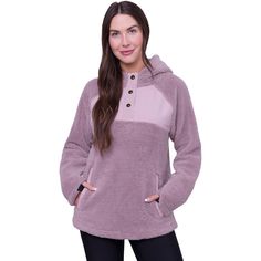 The 686 Hemlock Fleece Hoodie features a mid-weight, polyester fleece that's soft and cozy to keep us comfortable on chilly days. Sporty Heather Sweatshirt For Winter, Sporty Heather Winter Sweatshirt, Heather Fleece Sweatshirt For Winter, Midweight Fleece Winter Sweatshirt, Midweight Fleece Sweatshirt For Winter, Fleece Hoodie Women, Fleece Jackets, Fleece Jacket Womens, Hoodie Material