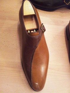 Handmade Leather Men Monk Style Maroon Brown Shoes, Men formal Buckle Shoes | eBay Luxury Slip-on Men's Shoes In Calf Leather, Luxury Men's Slip-on Shoes With Round Toe, Fringe Shoes, Gentleman Shoes, Bespoke Shoes, Buckled Flats, Hijab Chic, Brogue Shoes, Brown Shoes