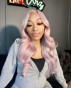 Black Girls Hairstyles Weave, Wigs Body Wave, Body Wave Lace Front Wig, Wave Lace Front Wig, Light Purple Color, Celebrity Hair Stylist, Human Virgin Hair