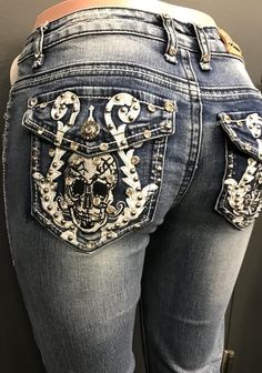 Jeans Online Store, Skull Clothing, Bootcut Jean, Boot Cut Denim, Dream Clothes