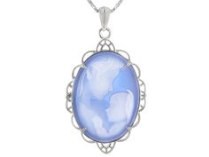 Blue agate mother and child cameo rhodium over silver pendant with chain Silver Cameo Pendant Necklace, Silver Cameo Round Pendant Jewelry, Silver Cameo Jewelry With Round Pendant, Silver Cameo Round Jewelry, Round Silver Cameo Necklace, Silver Cameo Oval Pendant Jewelry, Silver Oval Cameo Pendant Jewelry, Cameo Oval Pendant Jewelry For Anniversary, Sterling Silver Cameo Jewelry For Anniversary