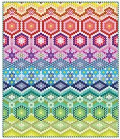 an image of a colorful pattern with many colors and shapes on the bottom half of it