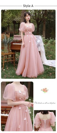 A Line Pink Tulle Bridesmaid Formal Wedding Guest Party Dress – FloraShe Ballroom Dances, Wedding Bride Dress, Tulle Bridesmaid, Formal Wedding Guests, B Fashion, Pink Tulle, Party Guests, Formal Party, Birthday Photoshoot