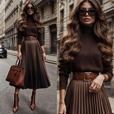 Pretty Autumn Outfits, Chic Autumn Outfits Classy, Fall Ootd 2024, Italy Fall Fashion 2024, Timeless Outfits For Women Classy, Elegant Work Outfits Classy, Navy Blue Pleated Skirt Outfit, Skirt Work Outfits Women, Holiday Hostess Outfit#WinterFashion #StyleGuide2024 #TrendyOutfits #WomensFashion #WinterStyle #FashionInspo #WinterWardrobe #FashionTrends #WinterLooks Luxurious Style Fashion, Chic Wear Style Fashion, Pretty Autumn Outfits, Chic Autumn Outfits Classy, Elegant Wear For Women, Office Elegant Outfit, Classic Sophisticated Style, Wear Sweater Over Dress, Timeless Pieces Fashion