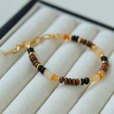 Tiger Eye Multi-Element Beaded Bracelet – floysun Handmade Orange Agate Beaded Bracelets, Amber Agate Beaded Bracelets With Gemstone Beads, Adjustable Orange Natural Stone Beaded Bracelets, Adjustable Orange Beaded Bracelets With Natural Stones, Orange Agate Gemstone Bead Bracelets, Adjustable Orange Gemstone Bracelets, Adjustable Orange Crystal Bracelet With Natural Stones, Orange Agate Gemstone Beads Bracelet, Orange Beaded Bracelet With Natural Stones