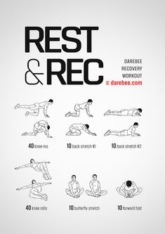 an exercise poster showing how to do the rest and rec