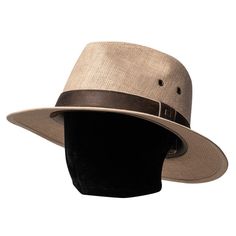 The Kooringal Edward Drover Cotton Linen Safari Hat is a classic style finished with great attention to detail. The sturdy linen hat has a great lightweight feel and is highly breathable with airflow eyelets and a polyester mesh lining to keep your head cool even on the hottest summer days. Made of natural linen and sporting a chocolate faux suede headband, this Kooringal Edward Drover wears great all day. Brim 2 1/2" Crown Pinched Crown 4 1/2" Front/Sides 4 1/4" Back Features Made from Linen UPF 50 Rated for Great Sun Protection Polyester Sweatband 100% Leather Headband Polyester Mesh Inner Lining for Breathability Sizes This hat is available in sizes Small and Large This hat(Small) is listed as 59cm M/L by the manufacturer, and can fit anyone from 58cm - 59cm This hat(Large) is listed at Beige Panama Hat For Outdoor, Classic Lightweight Flat Brim Hat, Classic Lightweight Brimmed Panama Hat, Lightweight Classic Brimmed Panama Hat, Beige Panama Hat With Short Brim For Outdoor, Beige Panama Hat For Outdoor With Short Brim, Beige Brimmed Panama Hat For Outdoor, Classic Lightweight Adjustable Hat, Classic Lightweight Fedora With Flat Brim