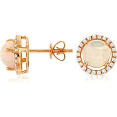 Opulent 14K Rose Gold Opal & Diamond Earrings - Exquisite Beauty Everyday Elegance, Opal Color, Royal Jewelry, Ethereal Beauty, Precious Metal, The Universe, Precious Metals, Stone Color, Diamond Earrings