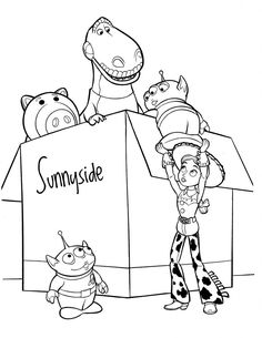 the toy story coloring pages for kids to print out and color with their own characters