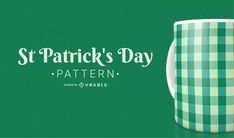 the st patrick's day pattern is shown in green and white checkered paper