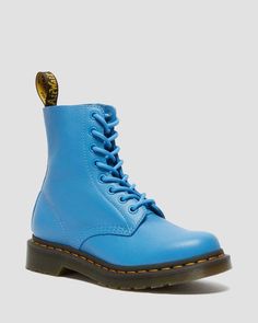 Blue Dr Martens, 1460 Pascal Virginia, Dr Martens 1460 Pascal, How To Clean Suede, Dr Martens Boots, Leather Lace Up Boots, Heart Bag, Leather Boots Women, Goodyear Welt