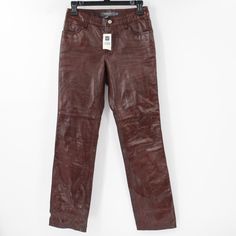 Nwt Vintage Gap Pants Women's Size 1 Leather Boot Cut Mid Rise 100% Leather Brand New With Tag Measurements Done With Item Laying Flat +-0.5" Tag Size 1 Inseam 29.5" Waist 27" Gap Pants, Leather Boot, Boot Cut, Leather Boots, Pant Jumpsuit, Mid Rise, Gap, Pants For Women, Shoe Accessories