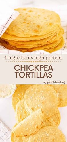 Chickpea Flour Recipes, Vegan Tortilla, Baking Powder Uses, Tortilla Recipe, Chickpea Recipes, Daily Recipes, Vegan Bread, Chickpea Flour, 4 Ingredient