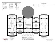 the floor plan for highdark hall