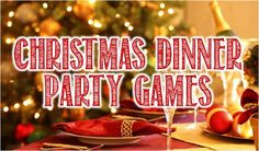 a christmas dinner party game with red napkins and wine glasses on the dining room table