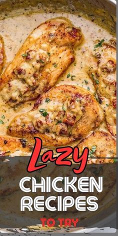 the cover of lazy chicken recipes to try