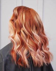 Red Blonde Hair, Strawberry Blonde Hair Color, Dramatic Hair, Strawberry Blonde Hair, Trendy Hair, Vibrant Energy