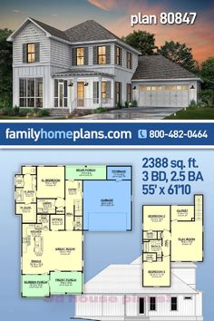 House plans with pictures 3 Bedroom Home Floor Plans Under 2000 Sq Ft, Small Floor Plans 2 Story, 3 Bedroom 2.5 Bath Floor Plans 2 Story, Sims 4 Builds Floor Plans, 2000 Sq Ft House Plans 2 Story, 3 Bedroom Home Floor Plans 2 Story, Farmhouse Blueprints, Micro Living, Future Farmhouse