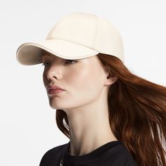 LOUIS VUITTON® - Lv First Cap - Beige Luxury Beige Visor Hat, Luxury Beige Baseball Cap With Curved Brim, Classic Cream Baseball Cap With Curved Visor, Luxury Beige Visor Baseball Cap, Beige Baseball Cap With Curved Visor, Classic Cream Six-panel Baseball Cap, Beige Six-panel Baseball Cap For Spring, Adjustable Classic Baseball Cap, Luxury Hats