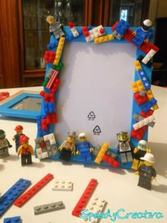 the lego frame is made out of legos