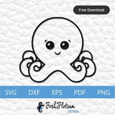 an octopus cut file with the text free