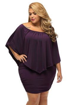 The Plus Size Multiple Layer Mini Poncho Dress is a fashion must-have piece, which can be worn at the office or for a night out! The cute ruffle layered top provides an elegant and feminine feel while curve-hugging bodycon silhouette makes you feel elegant and beautiful. Versatile design of comfortable stretchy fabric and elastic neckline makes this mini dress a desirable piece of wardrobe every women loves to have. Wear it on your shoulders, off one shoulder, or off both shoulders and be ready Neon Prom Dress, Short Large, Boss Shoes, Poncho Dress, Multi Way Dress, Dress Layered, Dress Layer, Plus Size Mini Dresses, Plus Size Bodycon