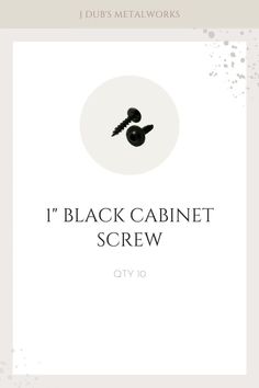 the back cover of black cabinet screw