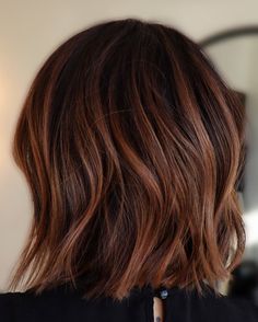 Hairstyles For Short Hair Brunette, Short Hair Brunette Balayage, Balayage Brunette Short, Short Hair Brunette, Copper Balayage Brunette, Balayage Hair Copper, Copper Brown Hair