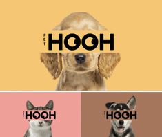 a dog with the word hoo on it's face and two different colors