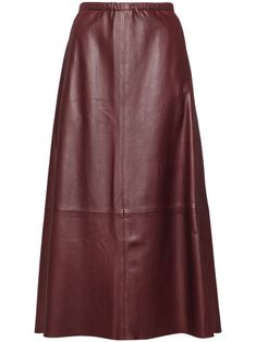 Long Brown Leather Skirt, Brown Leather Skirt, Wardrobe Edit, Yoko London, Exclusive Fashion, Ballet Flat Shoes, Ski Wear, Lady Dior, Mid Calf