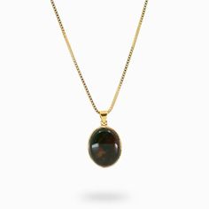 This cabochon oval green and red Bloodstone necklace in a 14K yellow gold vermeil over sterling silver promotes individuality, gives courage, and revitalization. Bloodstone Jewelry, Bloodstone Necklace, Birthstone Gifts, Mens Pendant, Green And Red, Pendant Rings, Opal Rings, Ring Necklace, Gold Vermeil