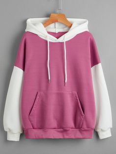 F00141741-603 Korean Hoodie, Bright Color Dresses, White Boho Dress, Patchwork Top, Matching Sweatshirts, Colour Blocking, Hoodie Women, Loose Fabric, T Shirt And Jeans