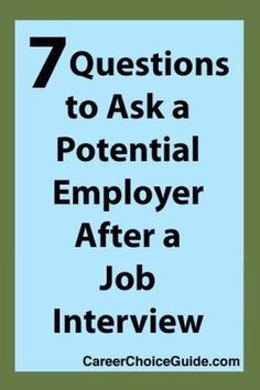 the cover of 7 questions to ask a potential employee after a job interview