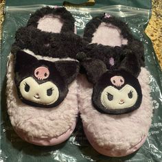 Nwt Sanrio’s Kuromi Slippers Size 40-41 Official Sanrio License Kawaii Synthetic Slippers With Round Toe, Kawaii Slip-on Synthetic Slippers, Kawaii Synthetic Slip-on Slippers, Cute Synthetic Slippers With Round Toe, Cute Closed Toe Synthetic Slippers, Comfortable Purple Synthetic Sandals, Casual Purple Round Toe Slippers, Purple Non-slip Round Toe Sandals, Comfortable Purple Round Toe Slippers