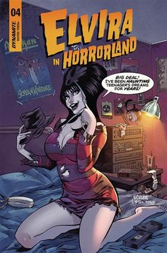 the cover to elvira in horrorland