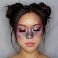 Celestial Makeup, Cosmic Woman, Alien Make-up, Costume Makeup Tutorial, Make Up Diy, Makeup Zombie, Fantasy Make-up