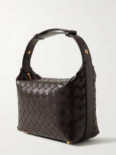 BOTTEGA VENETA Mini Wallace intrecciato leather shoulder bag Bottega Mini Wallace, Formal Satchel Bag With Intrecciato Weave, Designer Formal Bag With Intrecciato Weave, Designer Bags With Intrecciato Weave For Formal, Designer Leather Shoulder Bag With Intrecciato Weave, Office Shoulder Bag With Intrecciato Weave, Formal Intrecciato Weave Tote Bag, Classic Shoulder Bag With Intrecciato Weave, Classic Satchel Bags With Intrecciato Weave