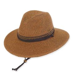 Large Size Unisex Straw Hiking Hat - Tidal Tom™ Safari Hat Tidal Tom HTT1040B-ML Brown Tweed M/L (57-59 cm) Hiking Hat, Summer Straw Hat, Safari Hat, Brown Tweed, Sun Protection Hat, Safari Style, Style Summer, Straw Hat, Grosgrain Ribbon