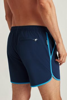 Men's Retro Throwback Swim Trunks | Bonobos Mens Swim Trunks, Split Hem, Swim Trunks, Retro Inspired, Fabric Care, In Style, Swimming, Mesh, Womens Shorts