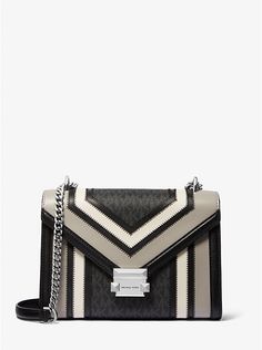 Michael Kors Rectangular Bag With Logo Hardware, Michael Kors Crossbody Shoulder Bag With Logo Hardware, Chic Michael Kors Shoulder Bag With Logo, Luxury Michael Kors Shoulder Bag With Logo Hardware, Michael Kors Evening Bag With Logo, Empire Logo, Michael Kors Outlet, Logo Line, Handbag Shoes