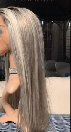 Cold Toned Blonde Hair, Blonde Silver Balayage, Icy Blonde Hair Highlights, Unreal Photos, Silvery Blonde Hair, Cool Blonde Hair Colour, Blonde Hair With Roots, Perfect Blonde Hair