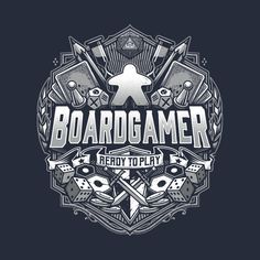 the logo for boardgamer ready to play